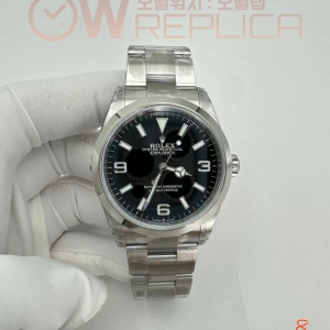 (#국내# 당발) VSF 롤렉스 익스플로러36 블랙다이얼 스틸브레이슬릿