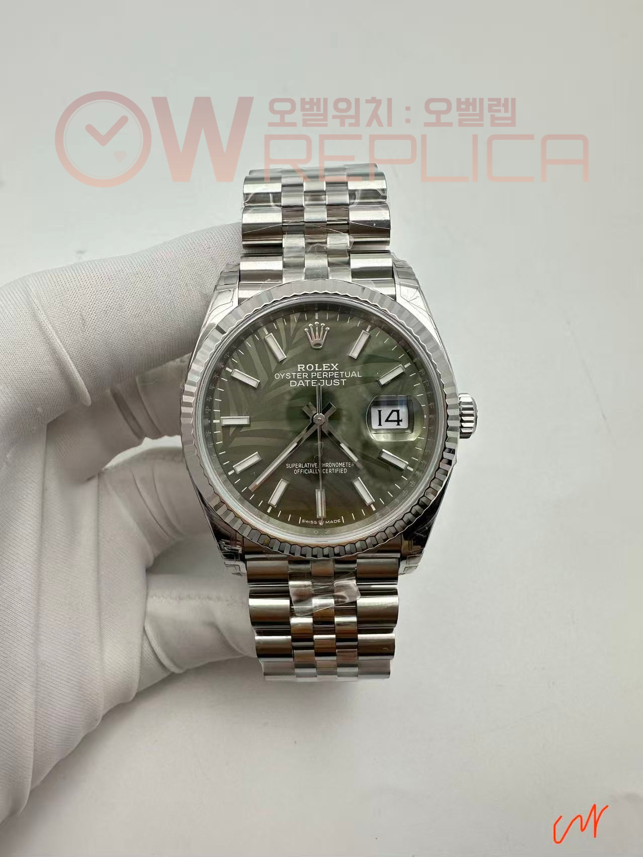 (#국내# 당발) VSF V1 롤렉스 데이저스트36 그린리프다이얼 쥬빌레브레이슬릿 데젓36