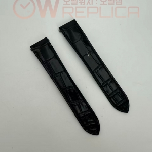 (#국내# 당발) (제작) 산토스 라지 40미리 블랙유광 악어가죽스트랩 (버클포함)