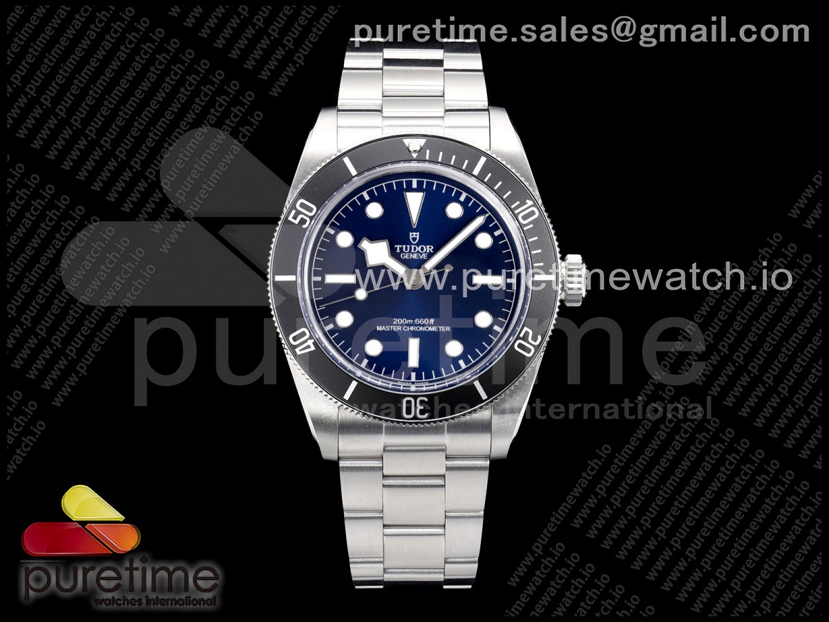 ZF 튜더 헤리티지 블랙베이43 블루다이얼 쥬빌레브레이슬릿 Heritage Black Bay 43mm SS ZF 1:1 Best Edition Blue Dial on SS Bracelet A2824