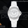 XF 샤넬 J12 33미리 화이트세라믹 다이아베젤 화이트다이얼 세라믹브레이슬릿 J13 33mm XF 1:1 Best Edition White Korea Ceramic White Diamonds Dial Diamonds Bezel on Bracelet Swiss Quartz