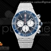 TF 브라이틀링 슈퍼 크로노맷 B01 44미리 블루다이얼 스틸브레이슬릿 Super Chronomat B01 44 SS TF 1:1 Best Edition Blue Dial on SS Bracelet A7750