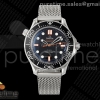 ORF 오메가 씨마스터 300M 다이버 블랙/오렌지다이얼 메쉬브레이슬릿 Seamaster 300M Diver SS ORF 1:1 Best Edition Black/Orange Dial on SS Mesh Bracelet OR8806 Super Clone