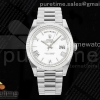 ARF 롤렉스 데이데이트40 텅스텐(Cu-W) 화이트로만다이얼 스틸브레이슬릿 Day Date 40 SS 228236 ARF 1:1 Best Edition White Roman Dial on President Bracelet VR3255 (Gain Weight)