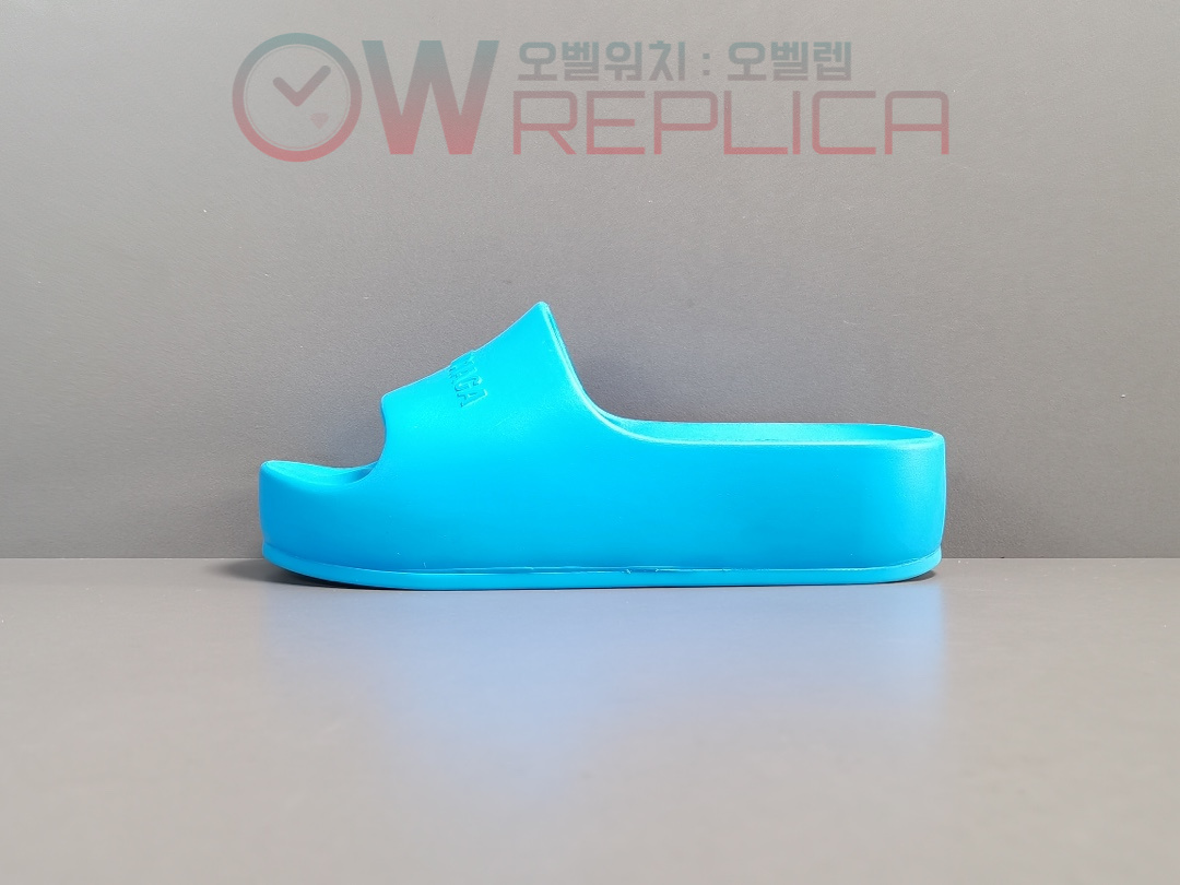 발렌시아가 청키 슬라이드 블루 샌들 슬리퍼 CHUNKY SLIDE 654315 W1S89 4000