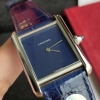 DRF 까르띠에 탱크 머스트 스몰 블루다이얼 블루가죽스트랩 Cartier Tank Must SS/LE Green Swiss Qtz
