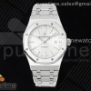 RSF 오데마피게 로얄오크 15400 화이트다이얼 스틸브레이슬릿  Royal Oak 41mm 15400 SS RSF 1:1 Best Edition White Textured Dial on SS Bracelet A3120 Super Clone