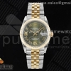 GMF 롤렉스 데이저스트36 옐로우골드 포금콤비 그린로만다이얼 스틸브레이슬릿 DateJust 36 SS/YG 126233 JDF Gold Wrapped 904L Steel Green Dial Roman Markers on Jubilee Bracelet (Increase Weight)