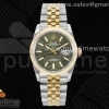 GMF 롤렉스 데이저스트36 옐로우골드 포금콤비 그린다이얼 스틸브레이슬릿 DateJust 36 SS/YG 126233 JDF Gold Wrapped 904L Steel Green Dial Stick Markers on Jubilee Bracelet (Increase Weight)