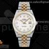 GMF V2 롤렉스 데이저스트41 옐로우골드 포금콤비 화이트다이아다이얼 스틸브레이슬릿 DateJust 41 SS/YG 126333 JDF Gold Wrapped 904L Steel White Dial Diamonds Markers on Jubilee Bracelet V2