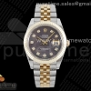 GMF V2 롤렉스 데이저스트41 옐로우골드 포금콤비 그레이다이아다이얼 스틸브레이슬릿 DateJust 41 SS/YG 126333 JDF Gold Wrapped 904L Steel Gray MOP Dial Diamonds Markers on Jubilee Bracelet V2