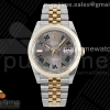 GMF V2 롤렉스 데이저스트41 옐로우골드 포금콤비 슬레이트로만다이얼 스틸브레이슬릿 DateJust 41 SS/YG 126333 JDF Gold Wrapped 904L Steel Black Dial Diamonds Markers on Jubilee Bracelet V2