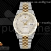 GMF V2 롤렉스 데이저스트41 옐로우골드 포금콤비 실버다이얼 스틸브레이슬릿 DateJust 41 SS/YG 126333 JDF Gold Wrapped 904L Steel Silver Dial Stick Markers on Jubilee Bracelet V2