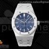 ZF 오데마피게 로얄오크 15450 블루다이얼 스틸브레이슬릿 Royal Oak 37mm 15450 SS ZF 1:1 Best Edition Blue Textured Dial on SS Bracelet SA3120 Super Clone