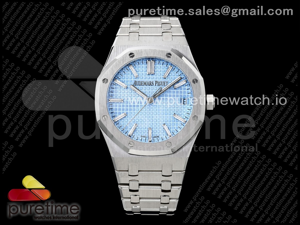 ZF V3 오데마피게 로얄오크 15510 아이스블루크리스탈다이얼 스틸브레이슬릿 Royal Oak 41mm 15510BC SS ZF 1:1 Best Edition Ice Blue Crystal Dial on SS Bracelet SA4302 Super Clone V3