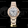 3KF 까르띠에 발롱블루 33 로즈골드 화이트다이얼 스틸브레이슬릿 Balon Bleu Ladies 33mm RG/RG Wht 3KF Cal 076