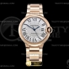 3KF 까르띠에 발롱블루 36 로즈골드 화이트다이얼 스틸브레이슬릿  Balon Bleu 36mm RG/RG Wht 3KF Cal 076