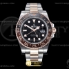 GMF V6 롤렉스 지엠티마스터2 루트비어 포금콤비 블랙/브라운인서트 블랙다이얼 스틸브레이슬릿 GMT II 126711 904L Wrp RG/SS Blk GMF V6 VR3186 CHS