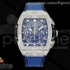 BBF 위블로 스피릿오브빅뱅 스켈레톤다이얼 블루러버스트랩  Spirit of Big Bang Titanium BBF 1:1 Best Edition Skeleton Dial on Blue Rubber Strap A7750