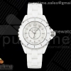 EAST(HTF)공장 샤넬 J12 화이트세라믹 33미리 화이트이얼 다이아인덱스 J13 33mm East Factory 1:1 Best Edition White Korea Ceramic White Diamonds Dial on Bracelet Swiss Quartz