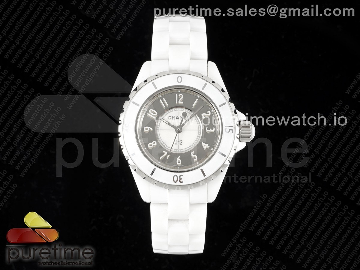 EAST(HTF)공장 샤넬 J12 화이트세라믹 33미리 실버다이얼 아라비안인덱스 J13 33mm East Factory 1:1 Best Edition White Korea Ceramic Silver Dial on Bracelet Swiss Quartz