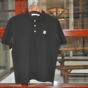 탑키츠네 메종키츠네 블랙 폴로 티셔츠