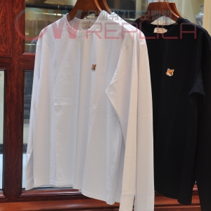 탑키츠네 메종키츠네 폭스헤드 롱슬립 라운드 면티셔츠 (2컬러)