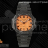 DIWF 파텍필립 노틸러스 5711 DIW 카본 오렌지다이얼 카본브레이슬릿  Nautilus 5711 DIW Carbon DIWF 1:1 Best Edition Orange Textured Dial on Carbon Bracelet 324CS