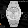 APSF V2 오데마피게 로얄오크 15500 실버다이얼 스틸브레이슬릿 Royal Oak 15500 SS APSF 1:1 Best Edition Silver Dial on SS Bracelet SA4302 Super Clone V2 (SW Dial)