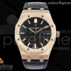 APSF V2 오데마피게 로얄오크 15500 로즈골드 블랙다이얼 블랙가죽스트랩 Royal Oak 15500 RG APSF 1:1 Best Edition Black Dial on Black Leather Strap SA4302 Super Clone V2 (SW Dial)