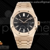 APSF V2 오데마피게 로얄오크 15510 로즈골드 블랙다이얼 스틸브레이슬릿 Royal Oak 15510 RG APSF 1:1 Best Edition Black Dial on RG Bracelet SA4302 Super Clone V2 (SW Dial)