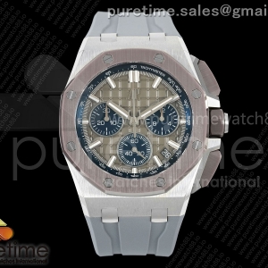 APSF 오데마피게 로얄오크 오프쇼어 26420IO 그레이다이얼 그레이러버스트랩 Royal Oak Offshore Chrono 26420IO APSF 1:1 Best Edition Gray Dial on Rubber Strap SA4401 Super Clone
