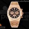 APSF 오데마피게 로얄오크 크로노 26331 로즈골드 브라운/로골다이얼 스틸브레이슬릿 Royal Oak Chrono 26331 RG APSF 1:1 Best Edition Brown/RG Dial on RG Bracelet A2385RG Bracelet A2385