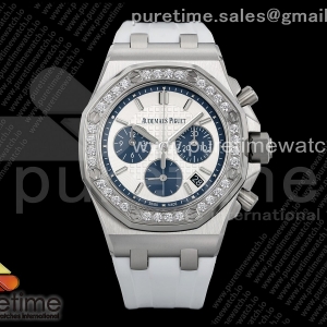 APSF 오데마피게 로얄오크 오프쇼어 레이디 37미리 26231 화이트다이얼 화이트러버스트랩 Royal Oak Offshore 37mm SS Ladies 26231 APSF 1:1 Best Edition White Dial on White Rubber Strap A2385