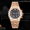 APSF 오데마피게 로얄오크 크로노 38미리 26315 로즈골드 블루다이얼 스틸브레이슬릿 Royal Oak Chrono 26315 RG APSF 1:1 Best Edition Blue Dial on RG Bracelet A2385