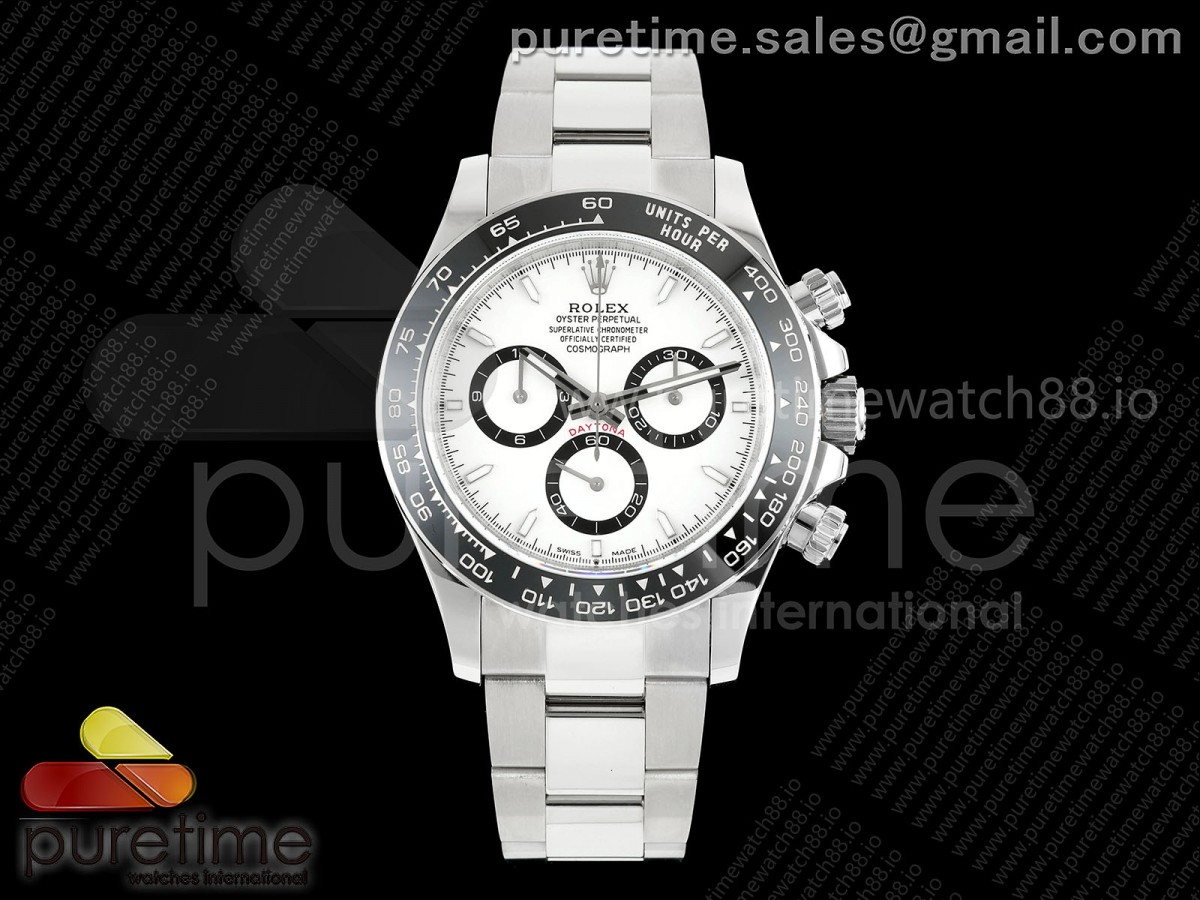 GMF 롤렉스 롤렉스 2023데이토나 세라믹베젤 화이트다이얼 스틸브레이슬릿 Daytona 126500 GMF 1:1 Best Edition White Dial on SS Bracelet Strap GM4131