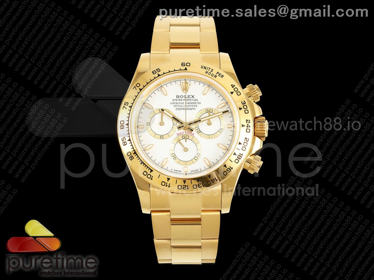 GMF 롤렉스 롤렉스 2023데이토나 옐로우골드 화이트다이얼 스틸브레이슬릿 Daytona 126508 GMF 1:1 Best Edition White Dial on YG Bracelet Strap GM4131