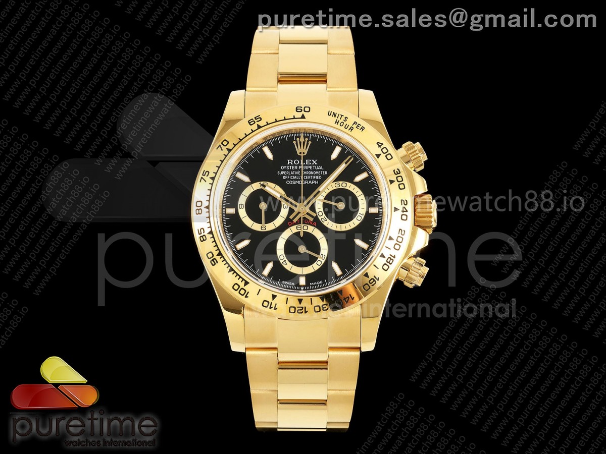 GMF 롤렉스 롤렉스 2023데이토나 옐로우골드 블랙다이얼 스틸브레이슬릿  Daytona 126508 GMF 1:1 Best Edition Black Dial on YG Bracelet Strap GM4131