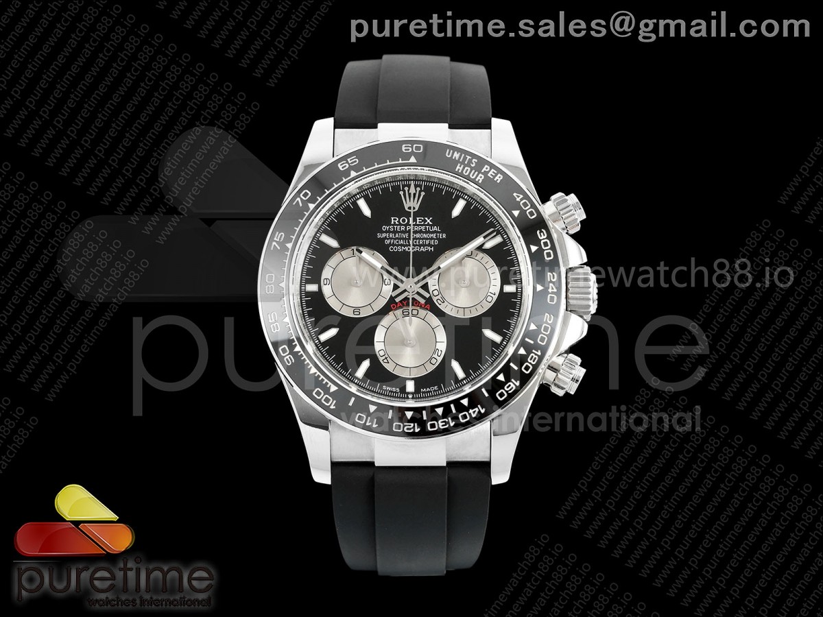 GMF 롤렉스 롤렉스 2023데이토나 블랙/실버다이얼 블랙러버스트랩 Daytona 126519 GMF 1:1 Best Edition Black/Silver Dial on Oysterflex Strap GM4131