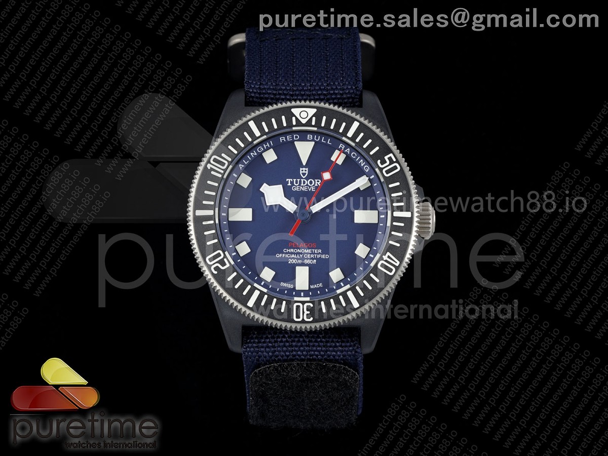M+F 튜더 펠라고스 FXD 카본케이스 블루다이얼 블루나일론스트랩 Pelagos FXD m25707kn M+F 1:1 Best Edition Blue Dial on Blue Nylon Strap 8N24