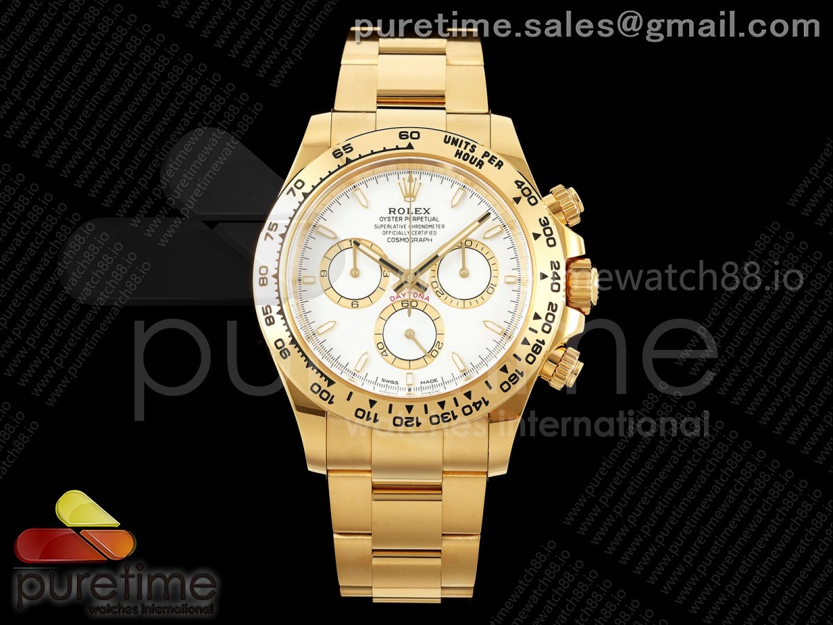 CLEANF 클린공장 롤렉스 2023데이토나 옐로우골드 화이트다이얼 스틸브레이슬릿 Daytona 126508 Clean 1:1 Best Edition White Dial on YG Bracelet SH4131