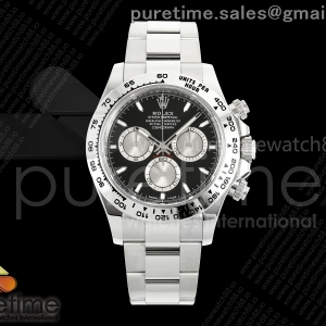 CLEANF 클린공장 롤렉스 2023데이토나 블랙/실버다이얼 스틸브레이슬릿 Daytona 126509 Clean 1:1 Best Edition 904L Steel Black/Silver Dial on SS Braclet SH4131