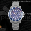 GMF 롤렉스 서브마리너 샌드블레스트 블루다이얼 스틸브레이슬릿 Submariner Sandblasted JDF Best Edition Blue Ceramic Bezel Blue Dial Dial on SS Bracelet SA3130