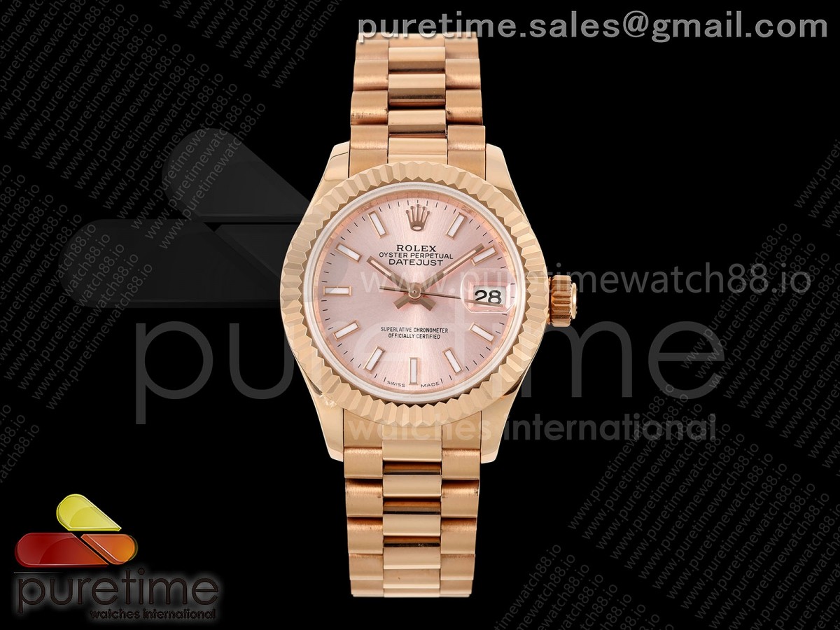 GMF 롤렉스 데이저스트 레이디 28미리 로즈골드 핑크다이얼 프레지던트브레이슬릿 DateJust 28 RG JDF 1:1 Best Edition Pink Dial on RG President Bracelet A2671