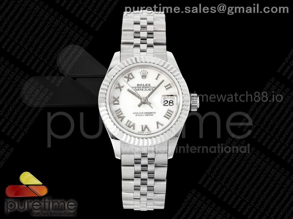 GMF 롤렉스 데이저스트 레이디 28미리 화이트로만다이얼 프레지던트브레이슬릿 DateJust 28 SS JDF 1:1 Best Edition White Roman Dial on SS President Bracelet A2671