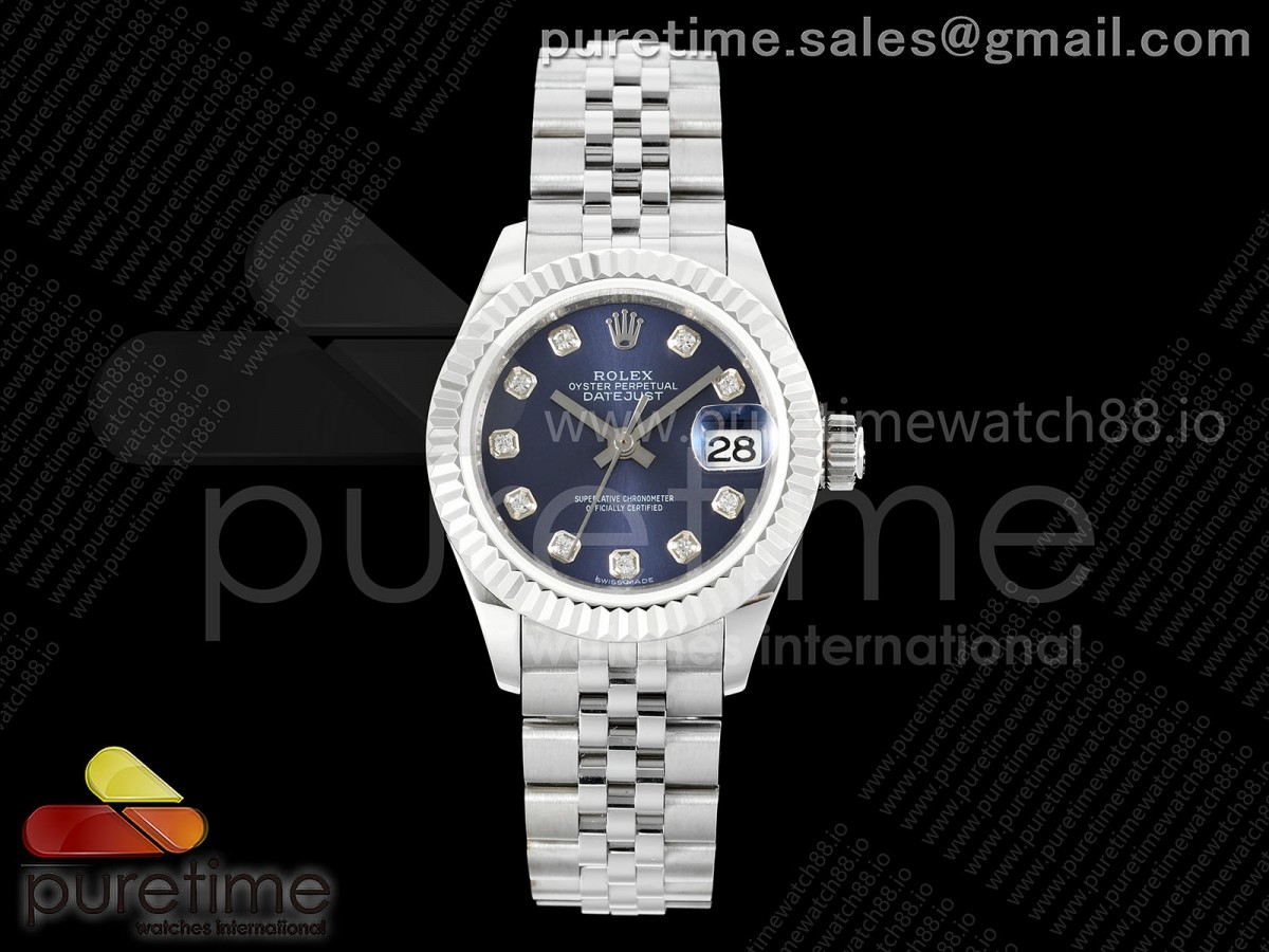GMF 롤렉스 데이저스트 레이디 28미리 블루텐포인트다이얼 프레지던트브레이슬릿 DateJust 28 SS JDF 1:1 Best Edition Blue Diamonds Dial on SS President Bracelet A2671