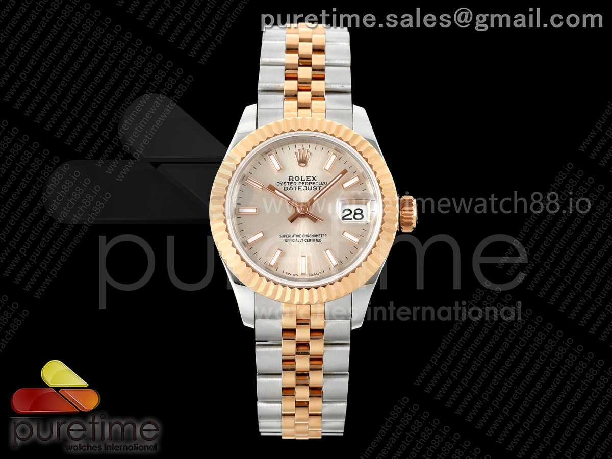 GMF 롤렉스 데이저스트 레이디 28미리 로즈골드콤비 샴페인다이얼 프레지던트브레이슬릿 DateJust 28 SS/RG JDF 1:1 Best Edition Silver Dial on SS/RG President Bracelet A2671