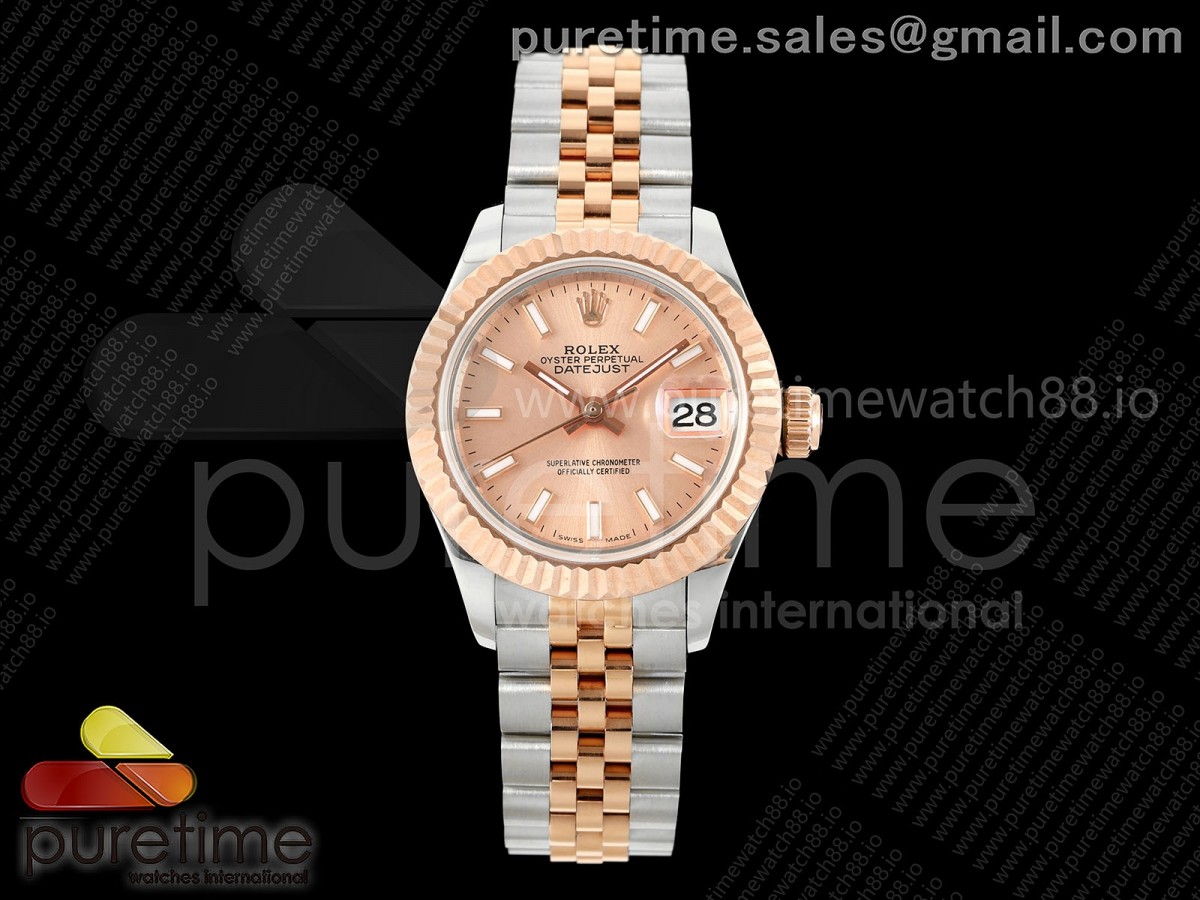 GMF 롤렉스 데이저스트 레이디 28미리 로즈골드콤비 로골다이얼 프레지던트브레이슬릿  DateJust 28 SS/RG JDF 1:1 Best Edition RG Dial on SS/RG President Bracelet A2671