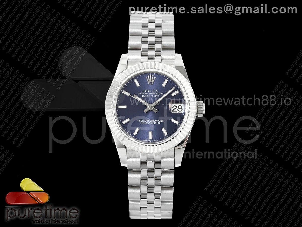 GMF 롤렉스 데이저스트 레이디 31미리 블루다이얼 쥬빌레브레이슬릿 DateJust 31 278274 SS GMF 1:1 Best Edition 904L Steel Blue Stick Dial on Jubilee Bracelet A2824
