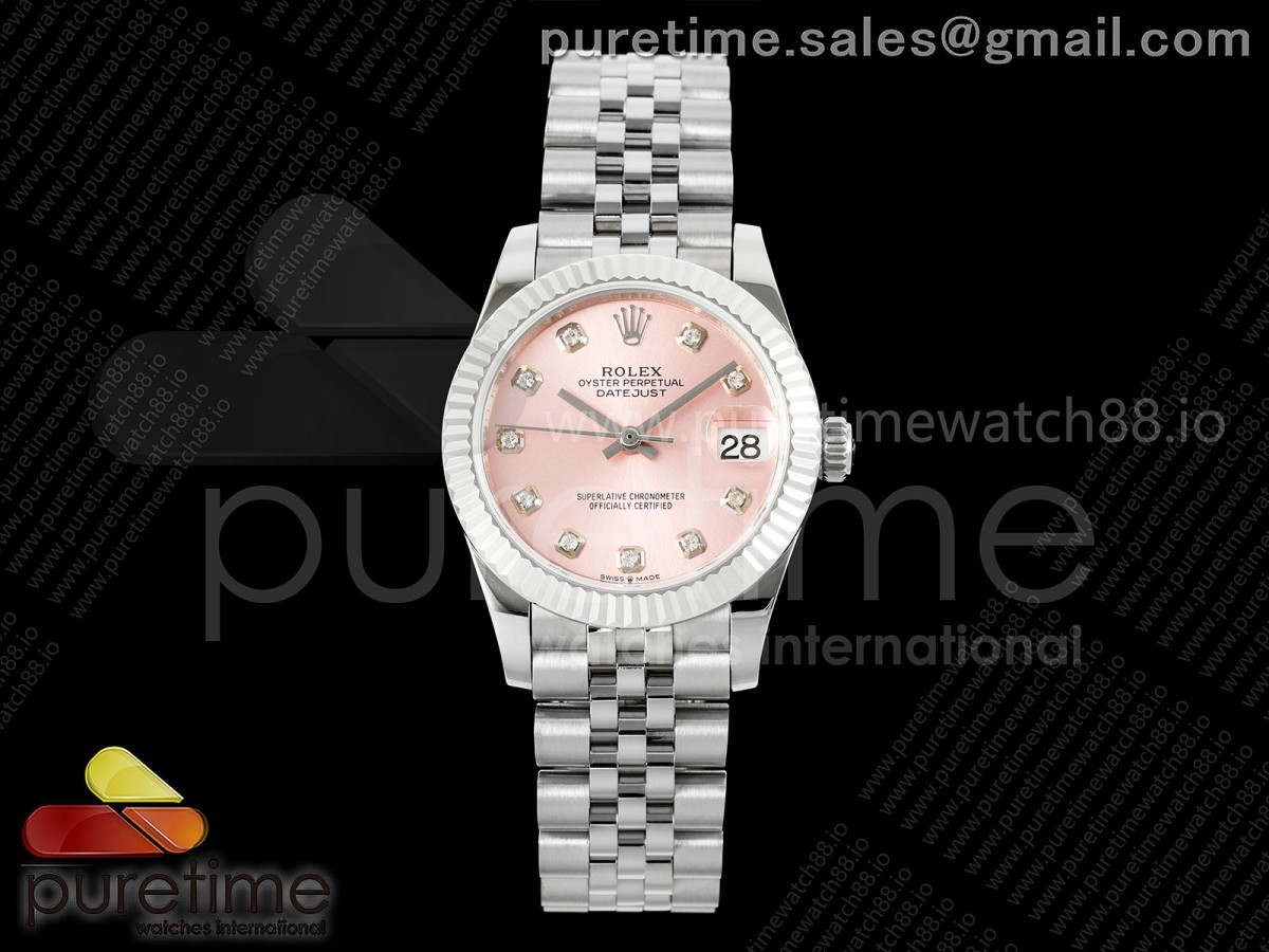 GMF 롤렉스 데이저스트 레이디 31미리 핑크텐포인트다이얼 쥬빌레브레이슬릿  DateJust 31 278274 SS GMF 1:1 Best Edition 904L Steel Pink Diamonds Dial on Jubilee Bracelet A2824